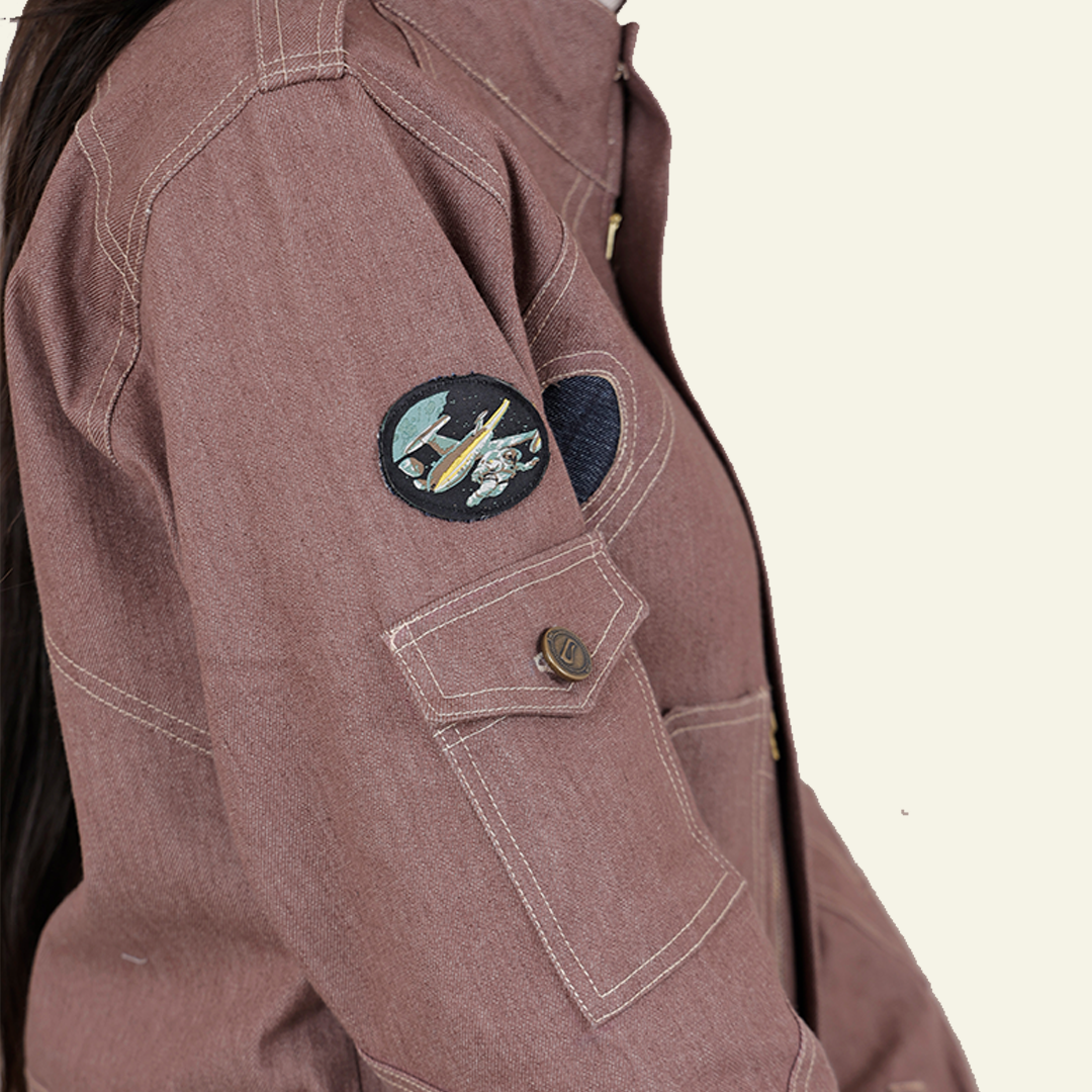 Pink Denim Space age Jacket