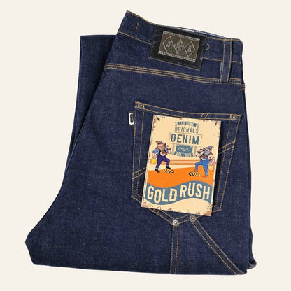Men's Dark Selvedge Jeans - Gold Rush