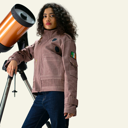 Pink Denim Space age Jacket