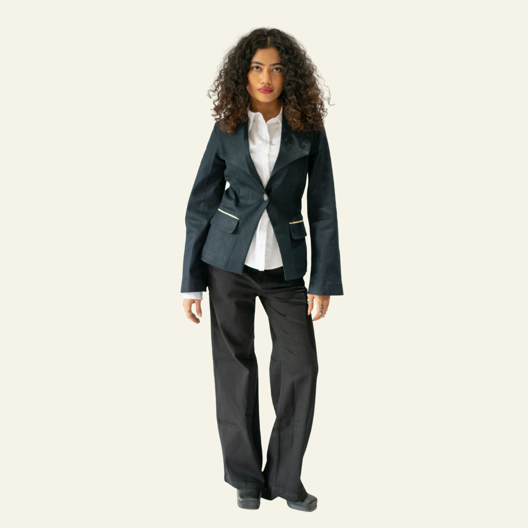 Women’s Dark Selvedge Blazer - Women Liberation