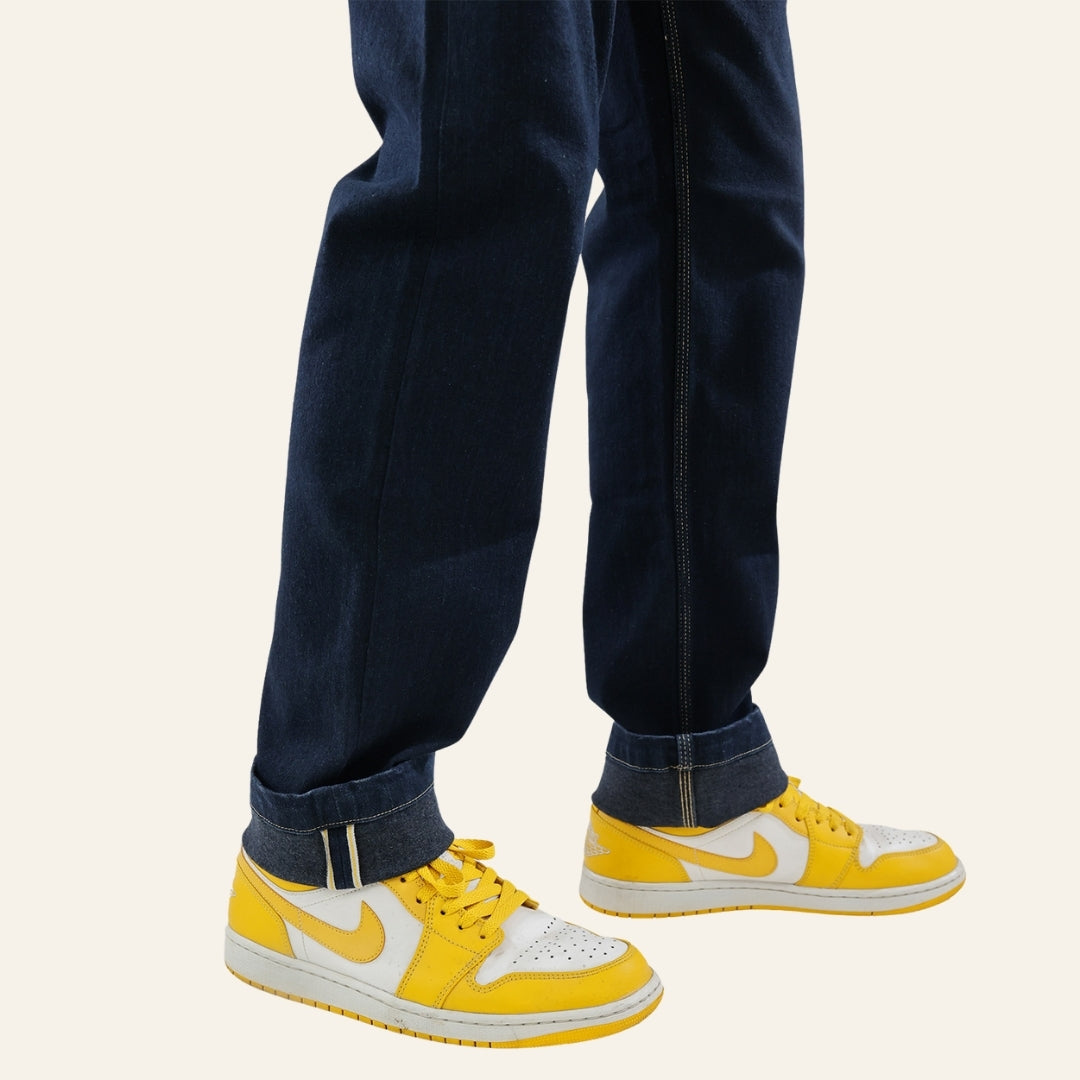 Men's Dark Blue Selvedge Jeans - Vintage India