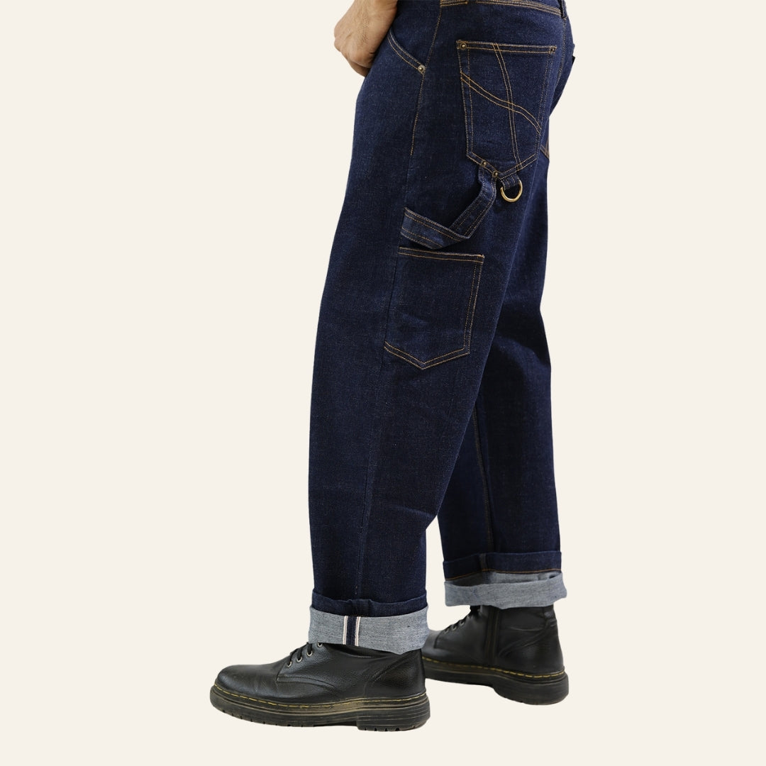 Men's Dark Selvedge Jeans - Gold Rush