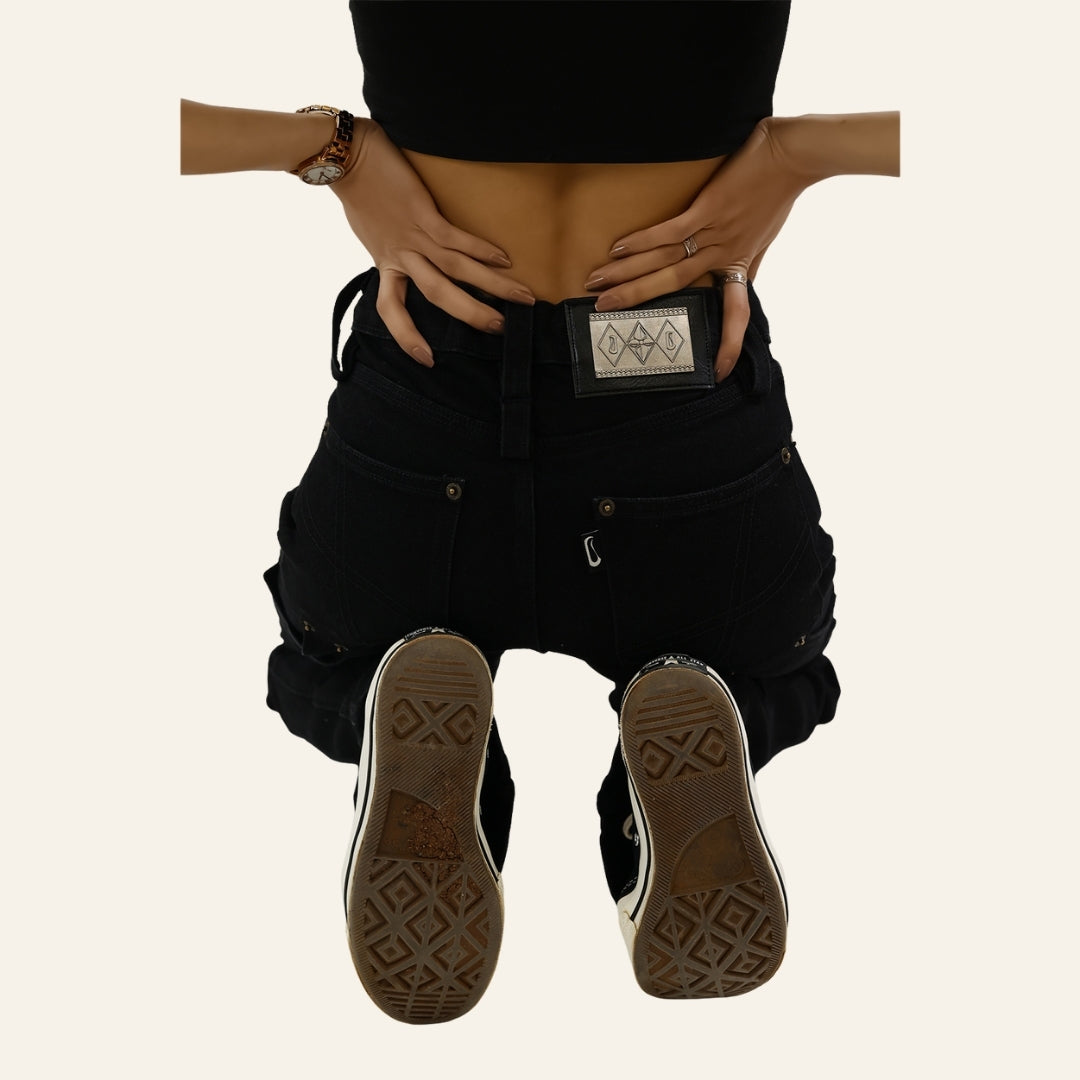 Women's Black Jeans - Gold Rush