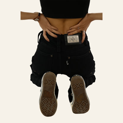 Women's Black Jeans - Gold Rush