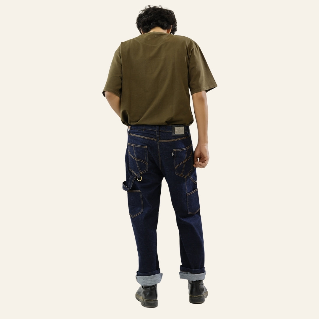 Men's Dark Selvedge Jeans - Gold Rush