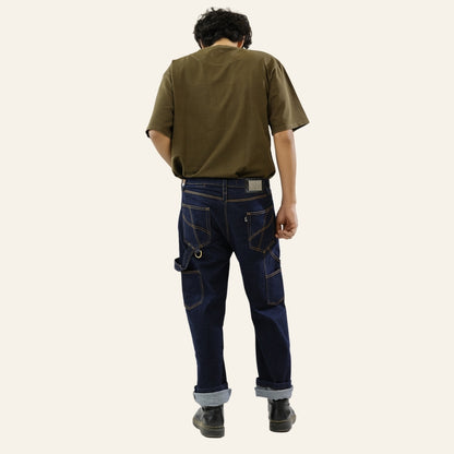 Men's Dark Selvedge Jeans - Gold Rush
