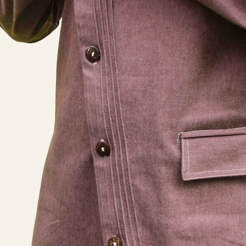 Men's Double Breasted Denim Kurta