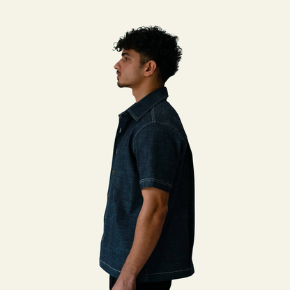 Men’s Blue Shirt - Saturday night fever