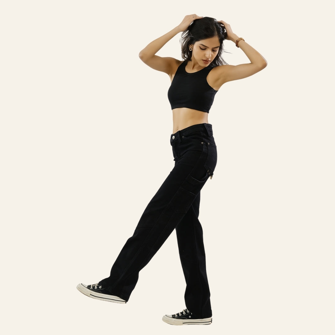 Women's Black Jeans - Gold Rush