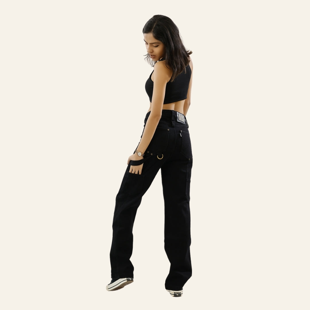 Women's Black Jeans - Gold Rush