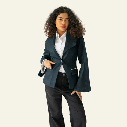 Women’s Dark Selvedge Blazer - Women Liberation