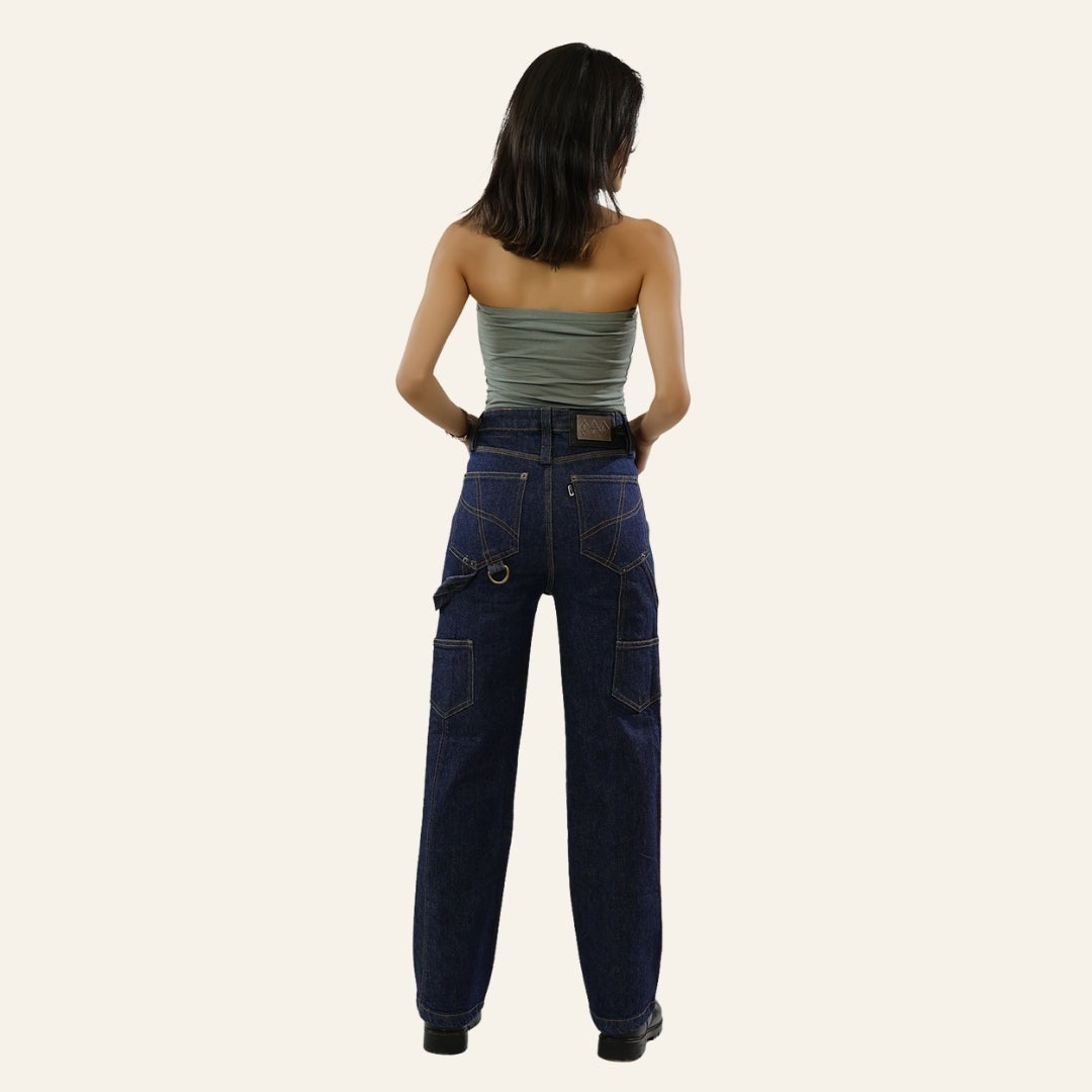 Women's Indigo Jeans - Gold Rush