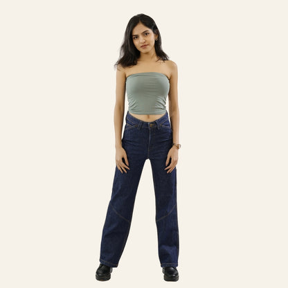 Women's Indigo Jeans - Gold Rush