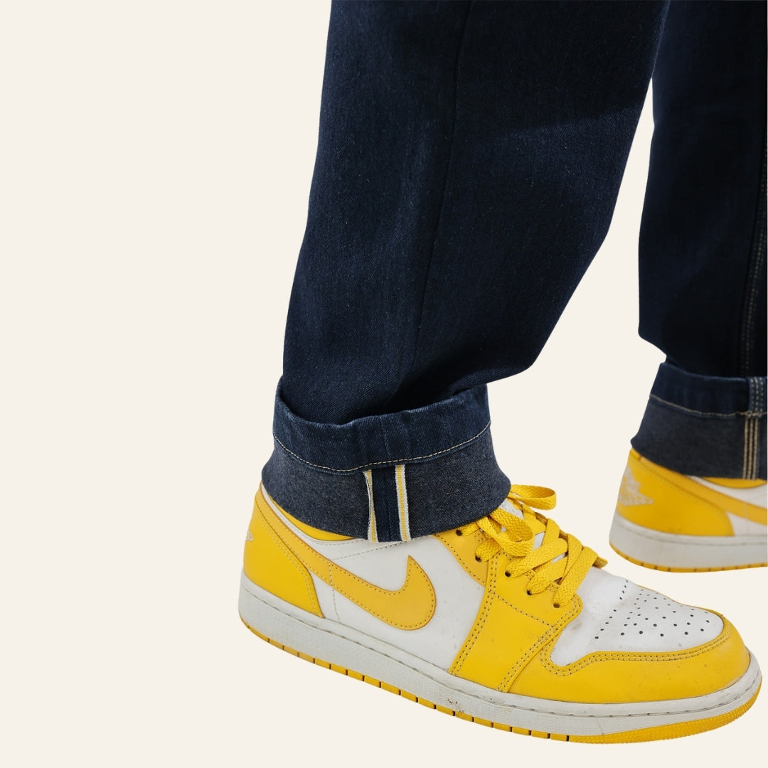 Men's Dark Blue Selvedge Jeans - Vintage India