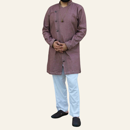 Men's Double Breasted Denim Kurta