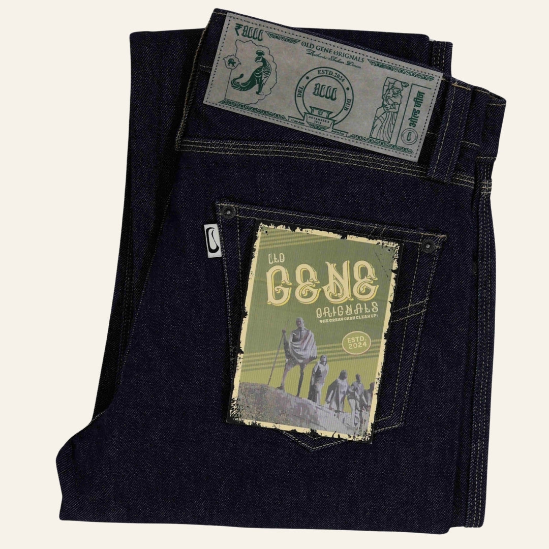 Men's Dark Blue Selvedge Jeans - Vintage India