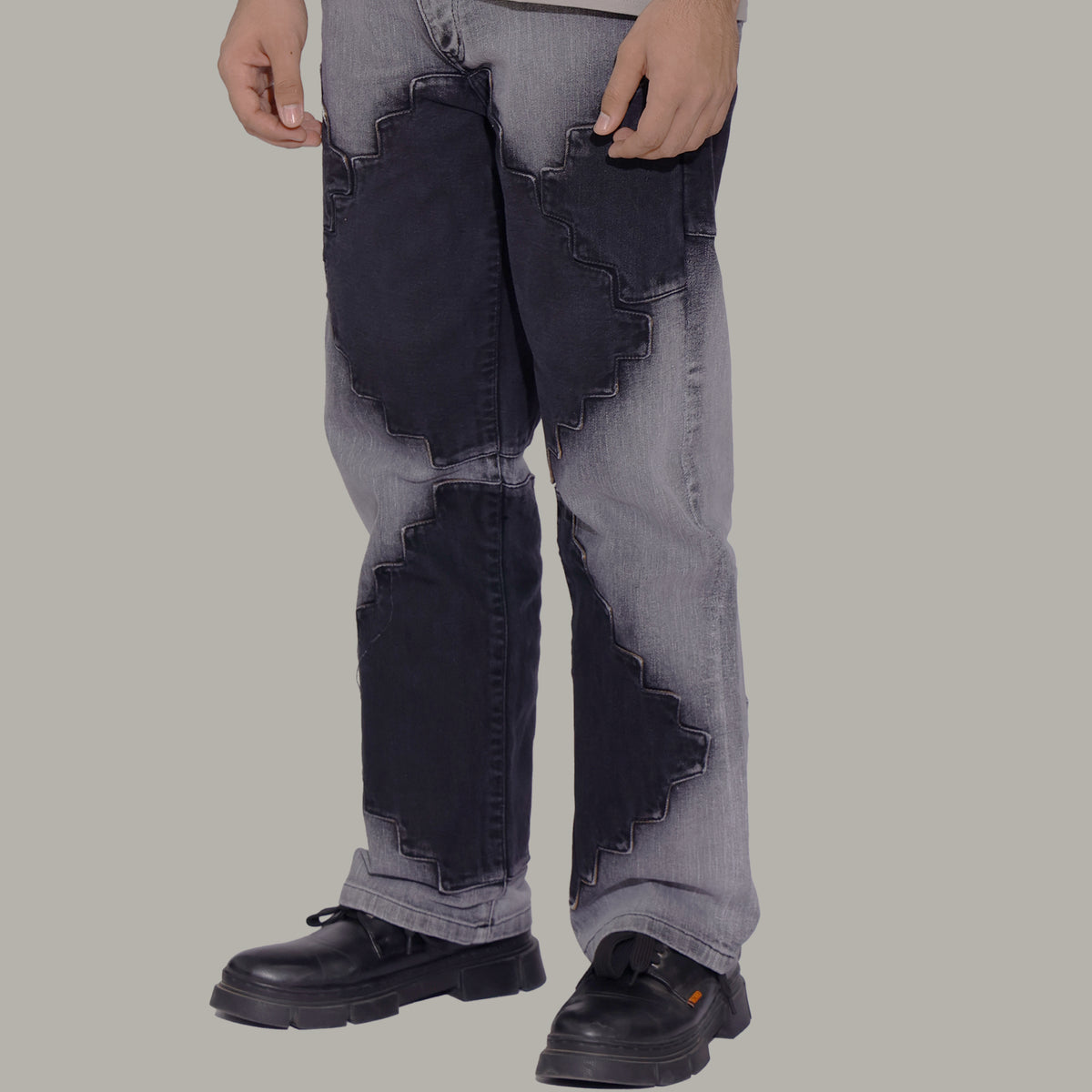 UNISEX PANELLED JEANS - BREUER BUILDING