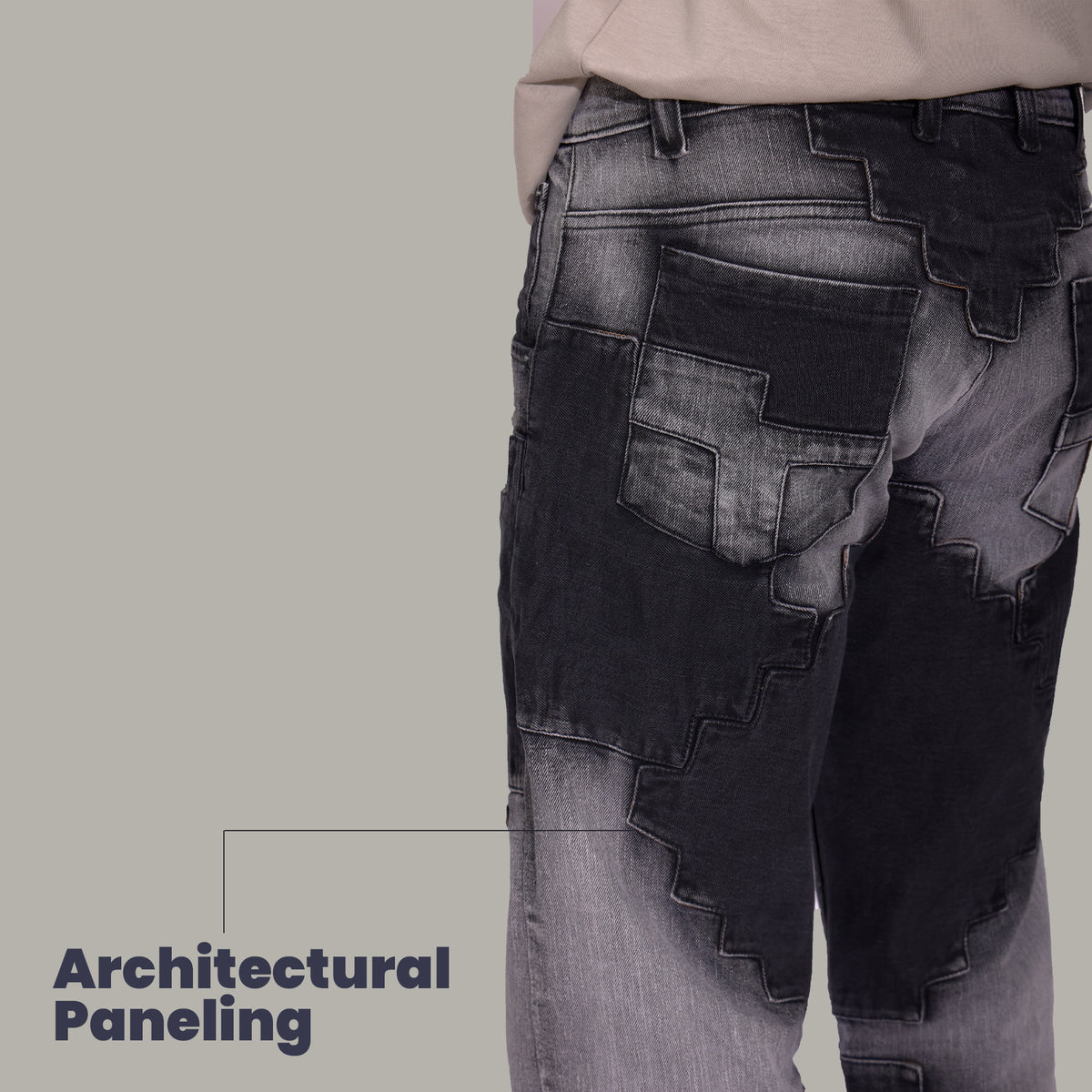 UNISEX PANELLED JEANS - BREUER BUILDING