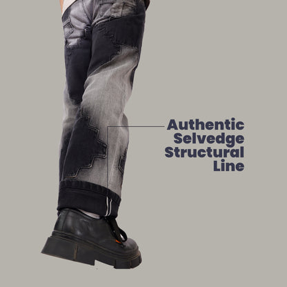 UNISEX PANELLED JEANS - BREUER BUILDING