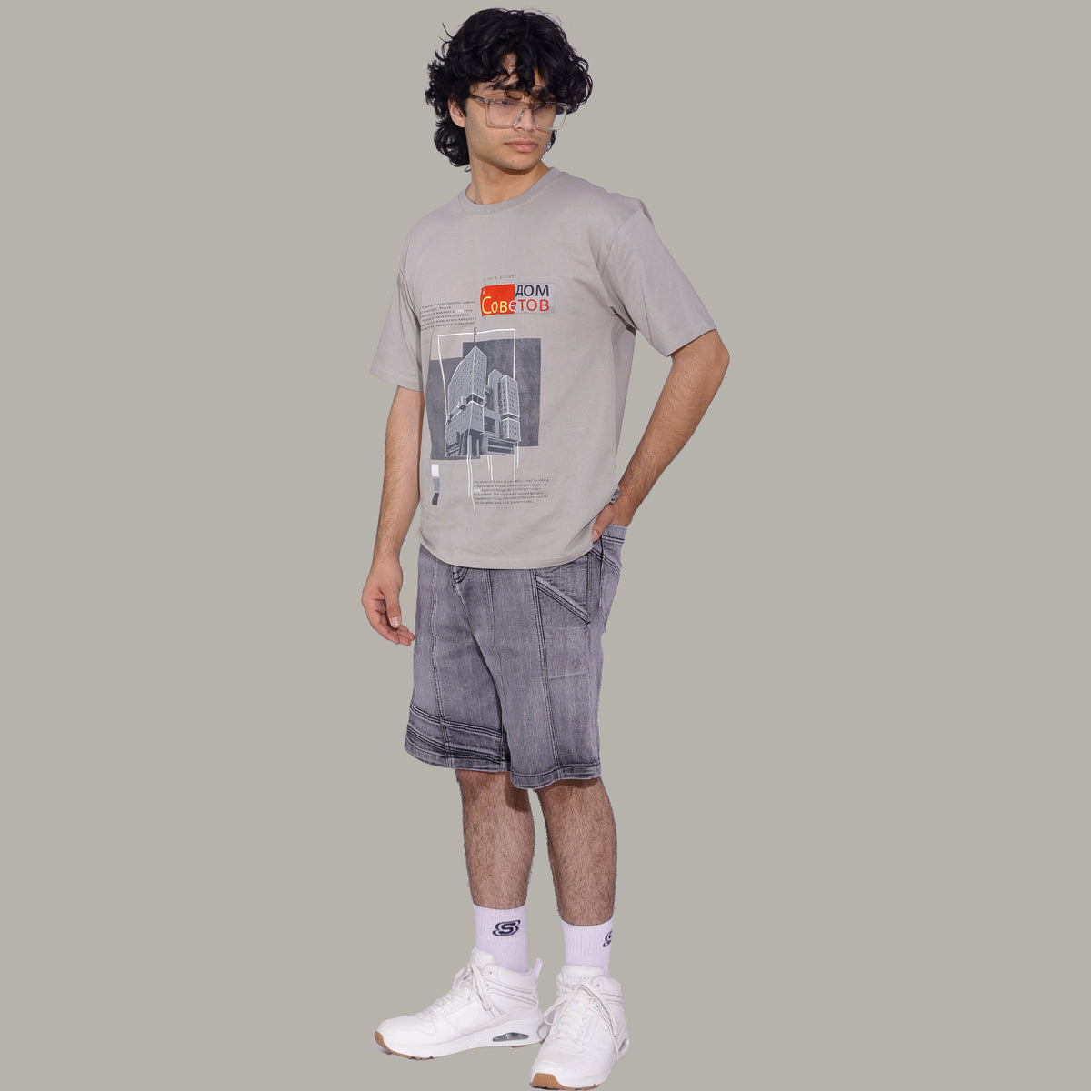 UNISEX PANELLED JORTS - BUZLUDZHA MONUMENT