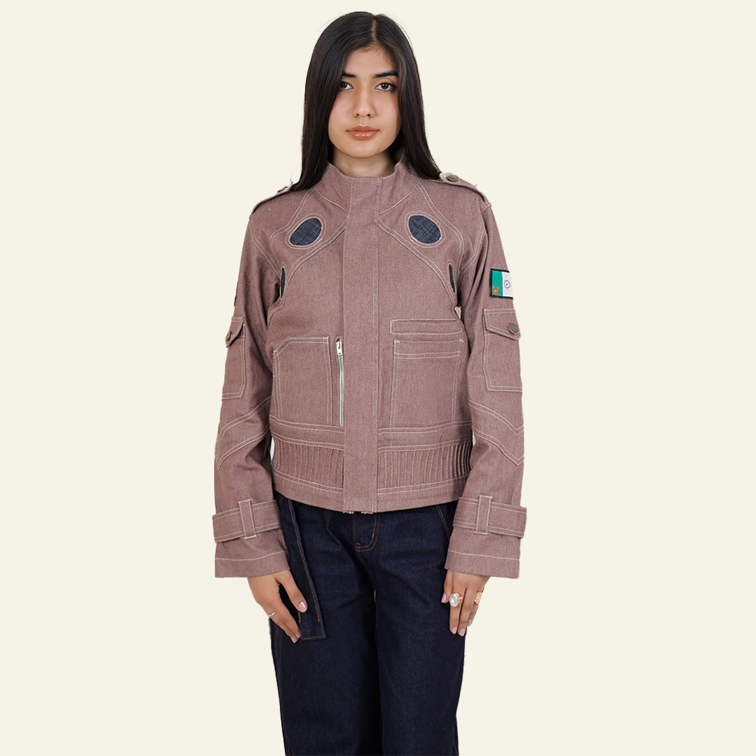 Pink Denim Space age Jacket