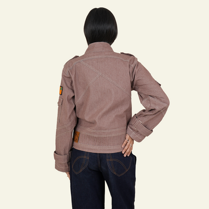 Pink Denim Space age Jacket