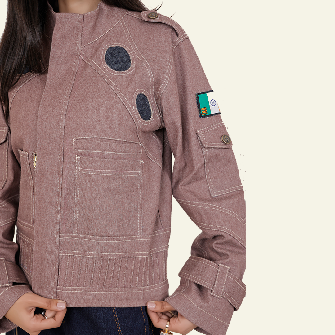 Pink Denim Space age Jacket