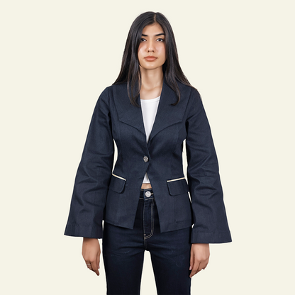 Women’s Dark Selvedge Blazer - Women Liberation