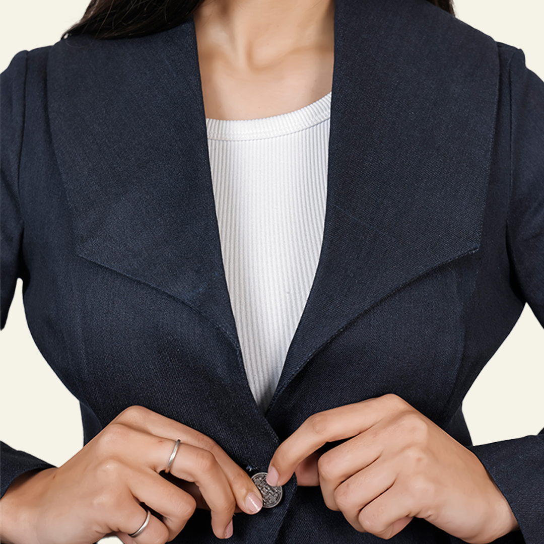 Women’s Dark Selvedge Blazer - Women Liberation