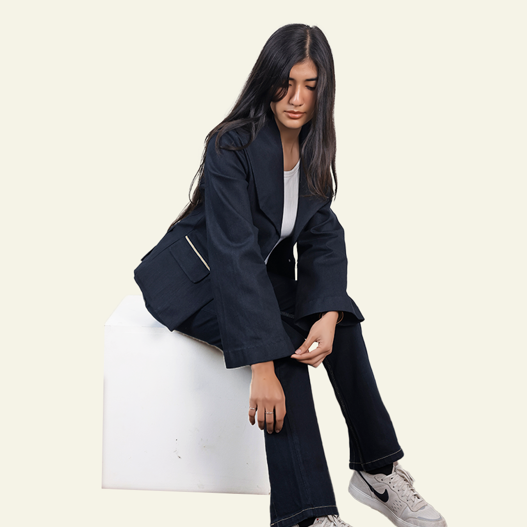 Women’s Dark Selvedge Blazer - Women Liberation