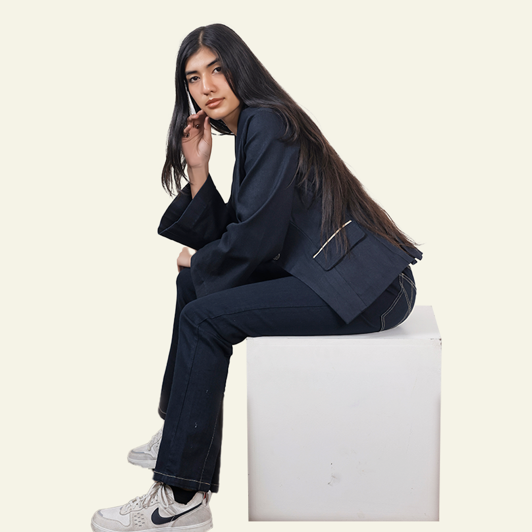 Women’s Dark Selvedge Blazer - Women Liberation
